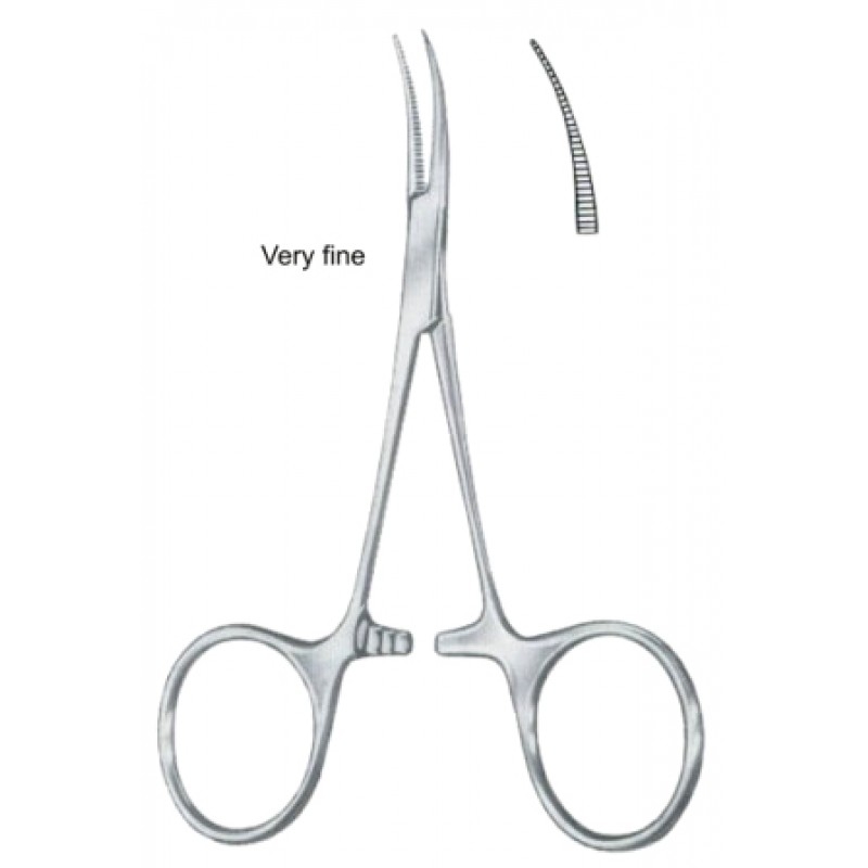 Jacobson-Halstead Hemostatic Forceps BJ Curved 13cm5 Very Fine