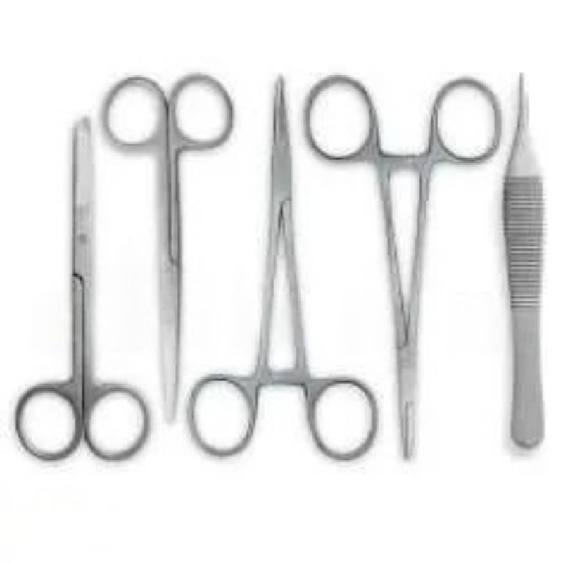 5 Pcs Scissors Forceps Suture Kit