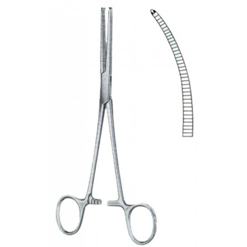Ochsner-Kocher Hemostatic Forceps BJ Curved 12 14cm5 12